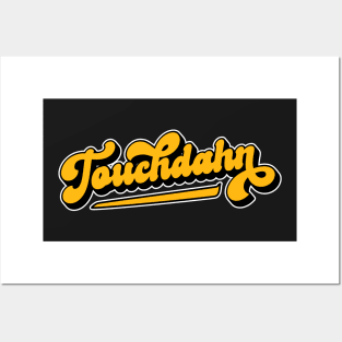 Touchdahn Funny Pittsburgh Football Steel City 412 Italics Posters and Art